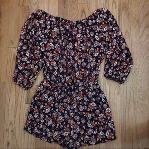 Add the shoulder floral romper
